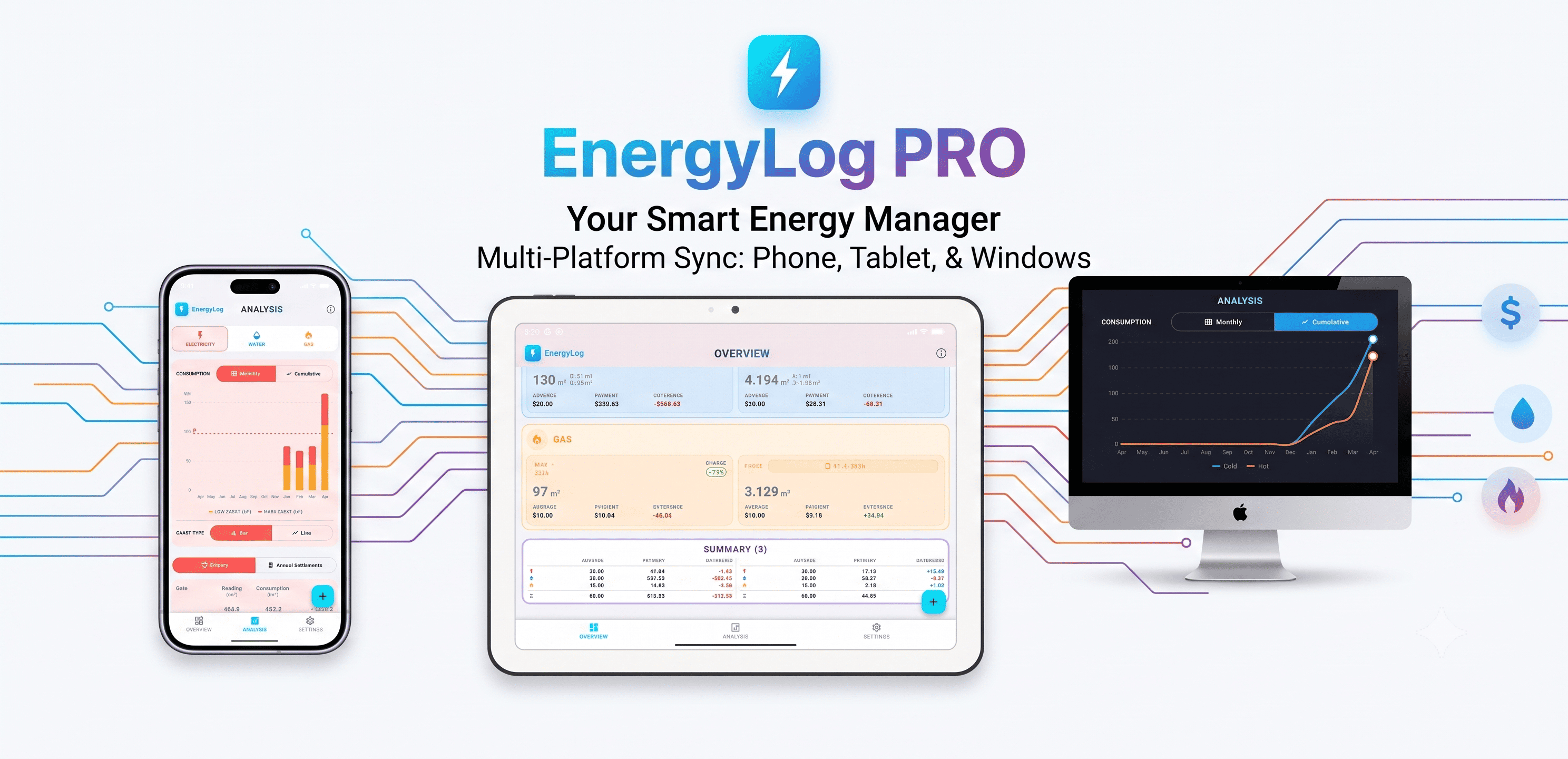 Multiplatform App: EnergyLog PRO